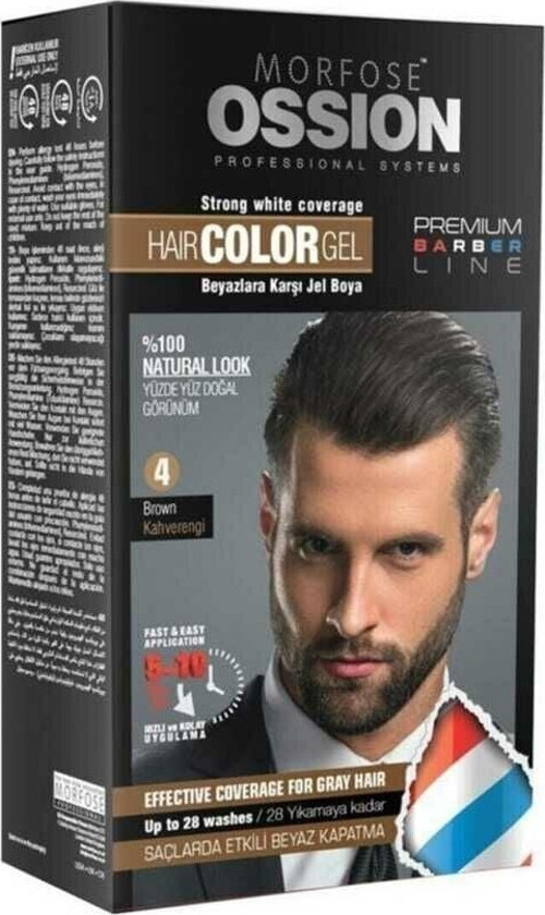 OSSION MEN JEL SAÇ BOYASI NO:4 KAHVERENGİ 40ml
