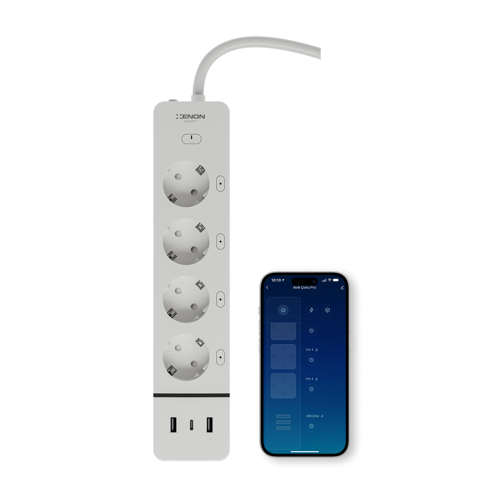 Akıllı Çoklu 4'lü Priz Wi-Fi 2 USB-A ve 1 USB-C Portlu 7in1 Sesli Komut Özellikli Mobil Uygulama Kontrollü X7087