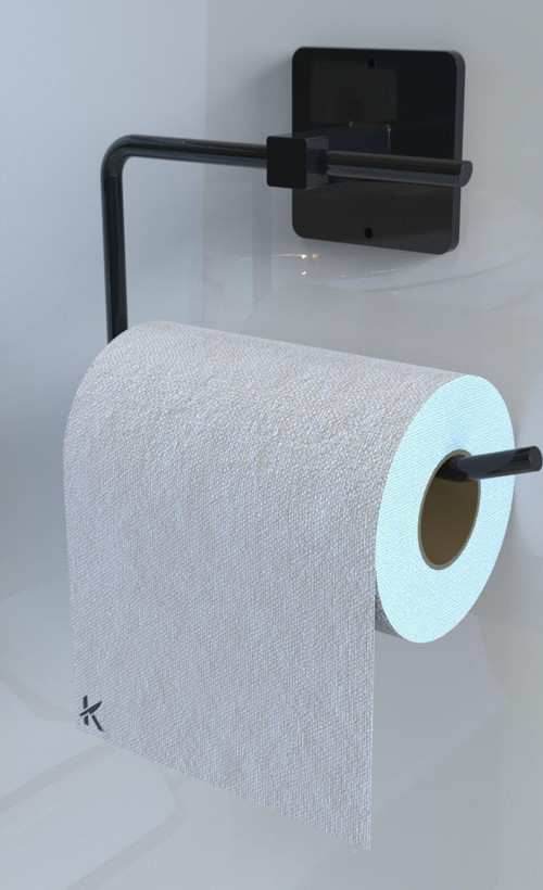 Yapışkanlı Siyah Tuvalet Kağıdı Tutacağı/tuvalet Wc Kağıtlık