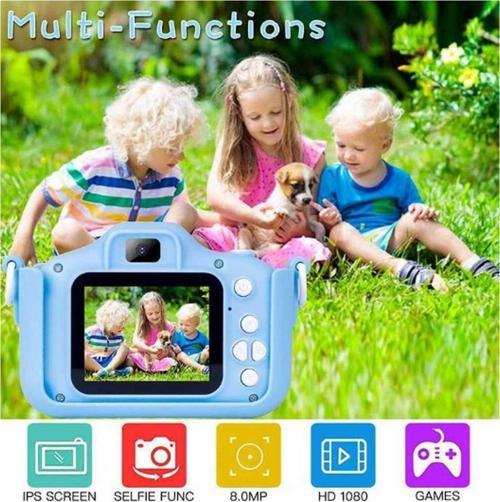 Çocuk Dijital Fotoğraf Makinesı 20 MP Video Kaydedici 2.0 inç Çift Kameralı