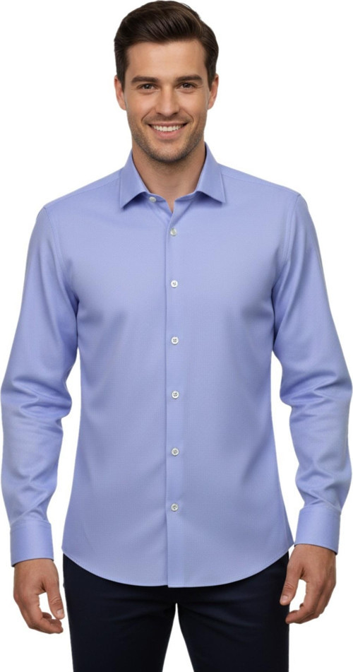 Erkek Slim Fitt Uzun Kol Petek Dokulu Gömlek 2400 BGL-ST04810