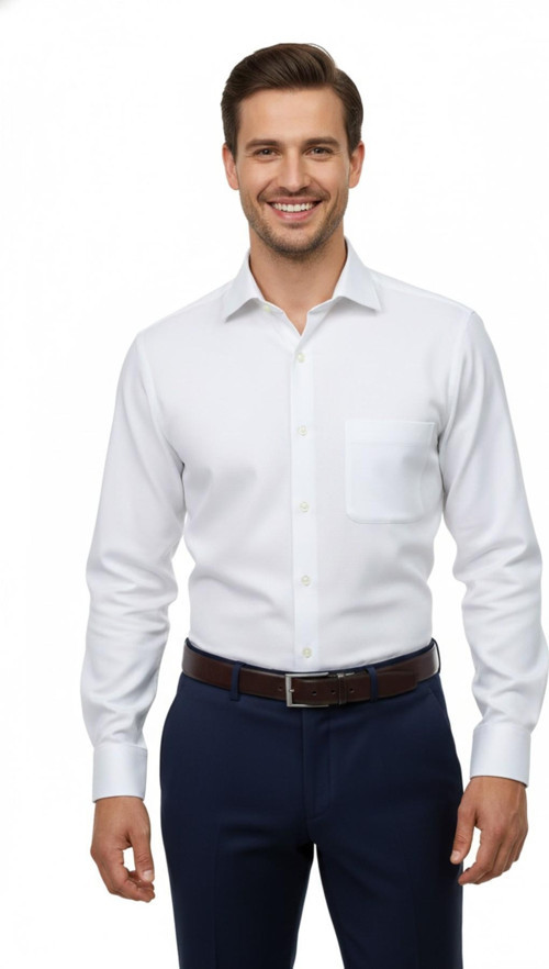 Erkek Regular Fitt Uzun Kol Petek Dokulu Gömlek 3635 BGL-ST04811