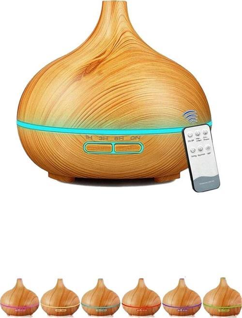 Hava Nemlendirici 7 Led Işıklı Aromatik Oda Kokusu 550 ml Kahve Aroma Difüzörü Buhar