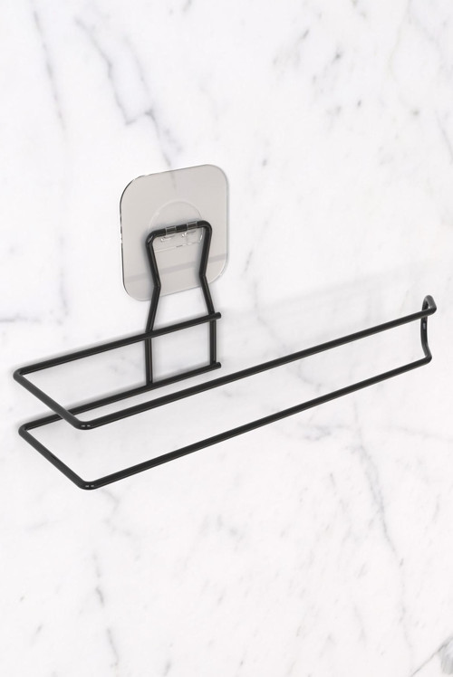 Sticker Yapışkanlı Dekoratif Rulo Havlu Tutacağı Şık Banyo Mutfak Tezgah Aksesuarı Rulo Havluluk