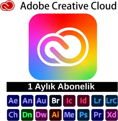 Creative Cloud 1 Aylık Lisans Kişisel Hesaba Teslim (Tüm Uygulamaları)