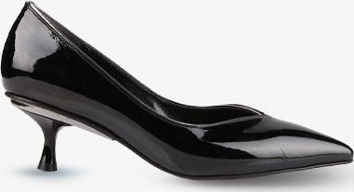 - Siyah Rugan Kadın Topuklu Ayakkabı