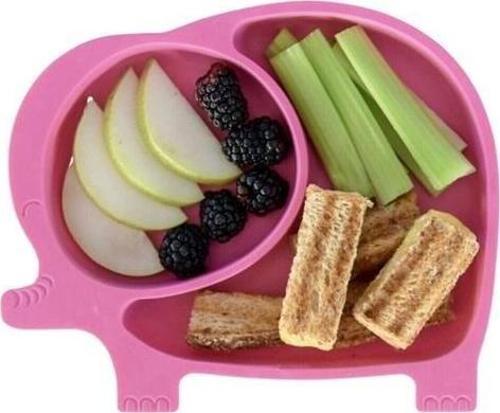 Bebek ve Çocuk için Sevimli Fil Model Desenli Yemek Bebek Mama Kabı Bölmeli Tabak (5314)