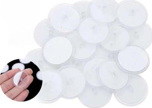 20 Adet Şeffaf Yuvarlak 3 Cm Çaplı Güçlü Disk Yapışkanlar (5314)