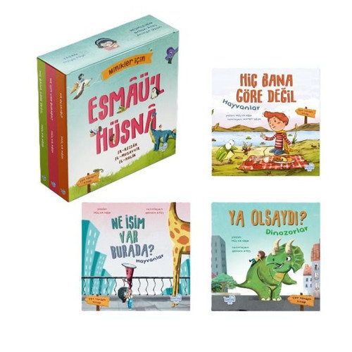 Minikler İçin Esmaü'l Hüsna Seti - Çift Taraflı - 3 Kitap Takım