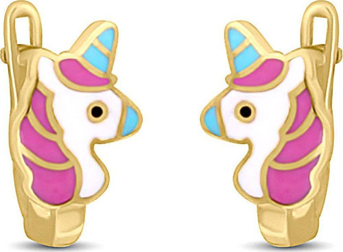 Unicorn Çocuk Altın Küpe