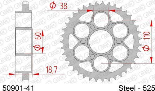 DUCATI 1199 PANIGALE , 1200 MONSTER , 1299 PANIGALE ÇELİK ARKA DİŞLİ #525