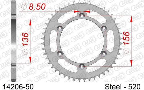 HUSQVARNA TC250 / SHERCO 250-450 SC/SC-F/SE/SE-F ÇELİK ARKA DİŞLİ #520