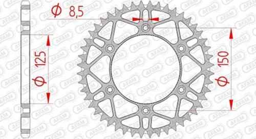 KTM EXC/EXCF 125/250, HUSQVARNA TC250/TE300/FE501  ÇELİK ARKA DİŞLİ #520 S/C