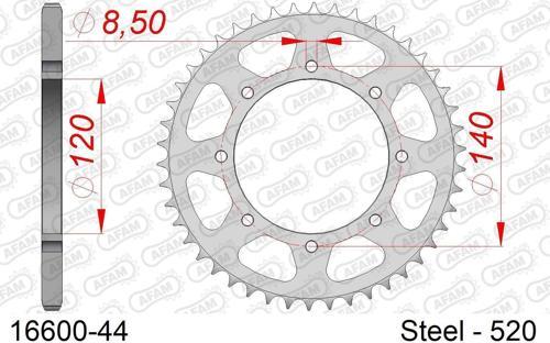 REAR STEEL SPROCKET #520
