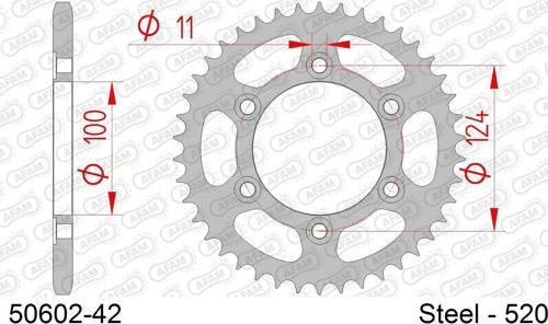REAR STEEL SPROCKET #520