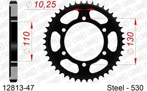 REAR STEEL SPROCKET #530