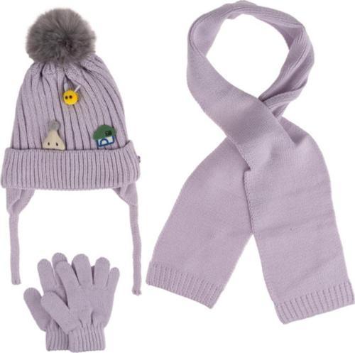 1-4 Yaş Kız Bebek & Çocuk Atkı Bere Eldiven 3'Lü Takım