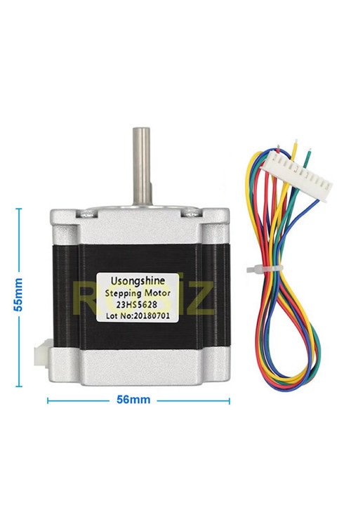 23Hs5628 Nema 23 Step Motor 1.26Nm 2.8V 2.8A D Mil 2 Faz 1.8 Derece 200 Adım 3D Yazıcı Printer