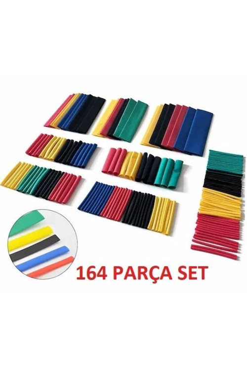 164 Adet Renkli Makaron Seti Daralan Makaron Kablo Koruyucu Kılıf Set