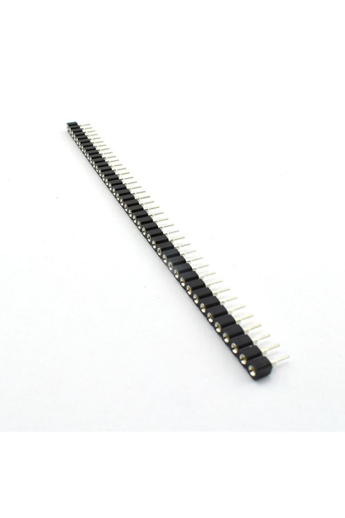 1X40 Pin Precision Dişi Header Tek Sıra 2.54Mm 180 Derece Yuvarlak Kırılabilir Bölünebilir