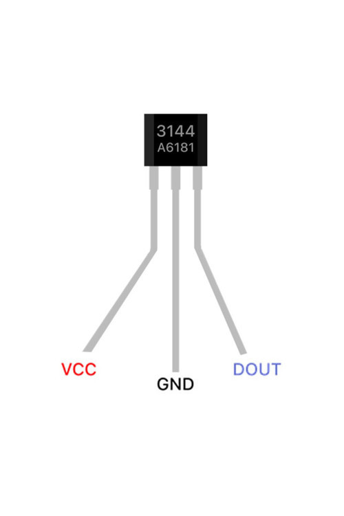3144 Dijital Manyetik Alan Algılama Sensörü Mıknatıs Açı Motor Kontrol A3144 A3144E Oh3144 Y3144