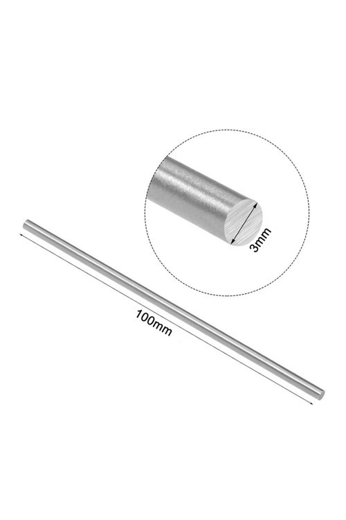 3Mm X 100Mm Metal Mil Çelik Çubuk Aks Oyuncak Rc Araba Robot