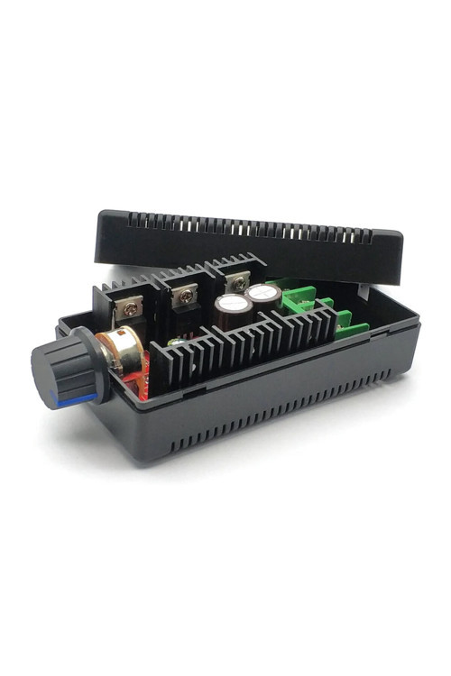 40A 50V Dc Motor Sürücü Kutulu Hız Kontrol Devresi 0/100% Pot Kontrollü Pwm Ayarlanabilir Voltaj