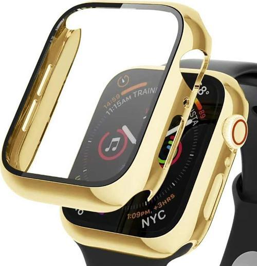 Apple Watch Series 5 44mm Kılıf Matte Premium Slim WatchBand Gold