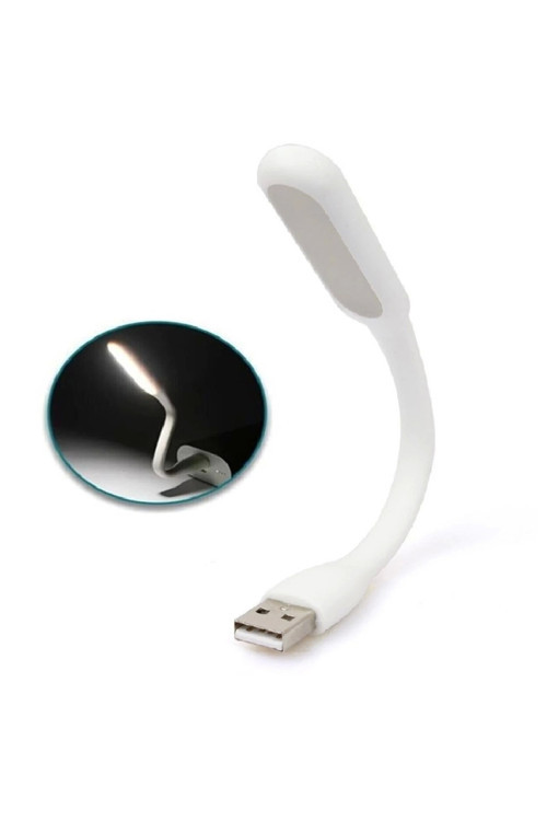 Usb Led Lamba Beyaz Renk Işık Portatif Taşınabilir Gece Lambası Masa Aydınlatma Kamp Pc