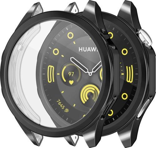 Huawei Watch GT4 46mm Kılıf 360 Full Round Soft Silicone Siyah