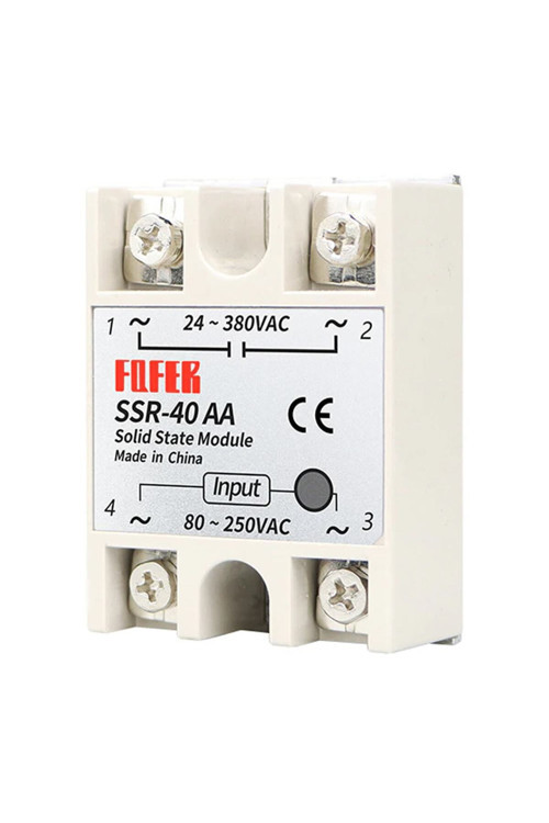 Ssr-40Aa Ssr Röle 40A Ac 24-380V Tek Fazlı Solid State Röle Elektronik Anahtar Termostat Resiztans