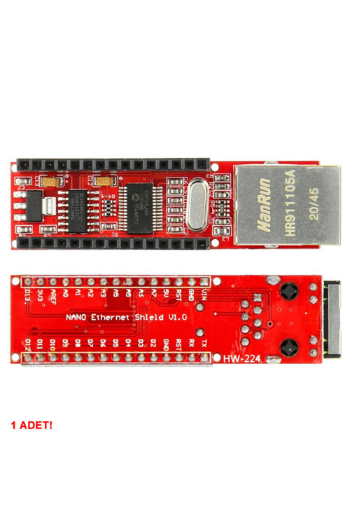 Arduino Nano 3.0 Enc28J60 Ethernet Shield Board Microchip Lan Spı Iot Internet Haberleşme