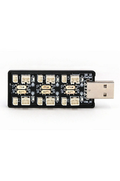 6 Kanal Usb 3.7V Lityum Pil Şarj Kartı 0.6A / 0.2A 2Mm Ve 1.25Mm Jst-Ph Soket Rc Oyuncak Model