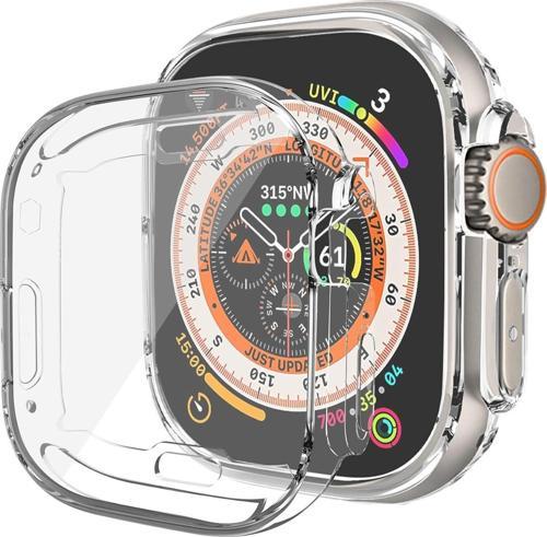 Apple Watch Ultra 2 Kılıf 360 Full Round Soft Silicone Şeffaf