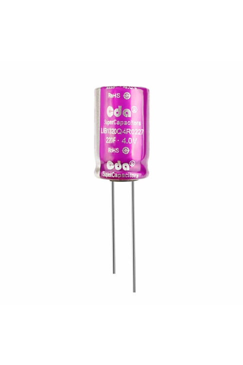 220F 4V 5A Süpercap 13X20Mm Dıp Süper Kapasitör Enerji Depolama Güneş Rüzgar Akü Batarya Güç Kaynağı