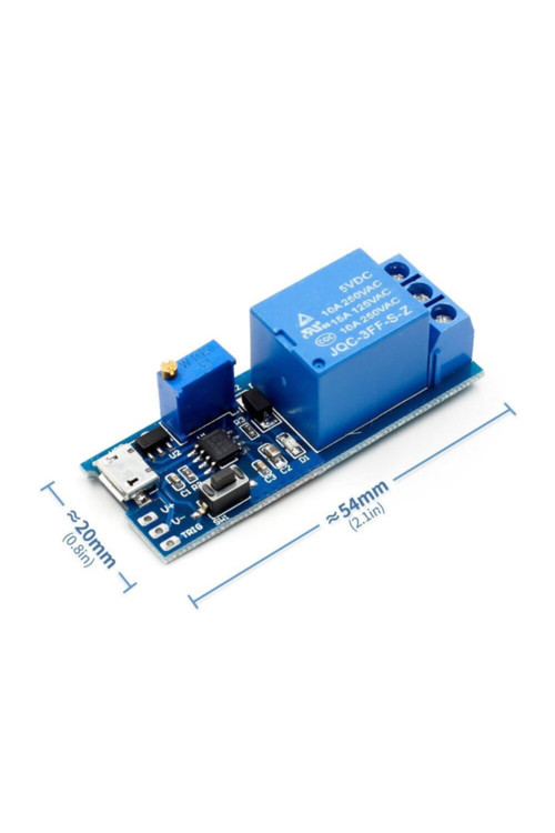 5V-30V Micro Usb Zaman Gecikme Röle Modülü 0-24Sn Potansiyometre