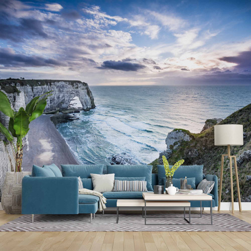 Deniz Kayalık Tepeler Sahil Manzara Duvar Kağıdı Baskı