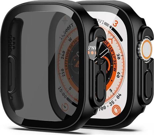 Apple Watch Ultra Kılıf Privacy Gizlilik Filtreli WatchBand Siyah