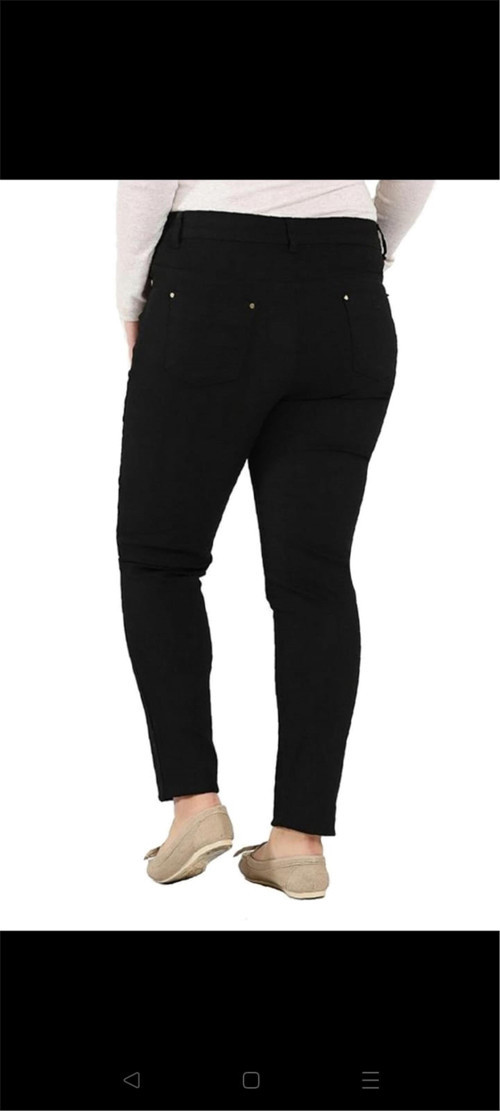 K26 1037 Sıyah Kadın Yuksek Bel 5 Cep Spor Kalıp Bılekte Dar Paca Lıkralı Pantolon