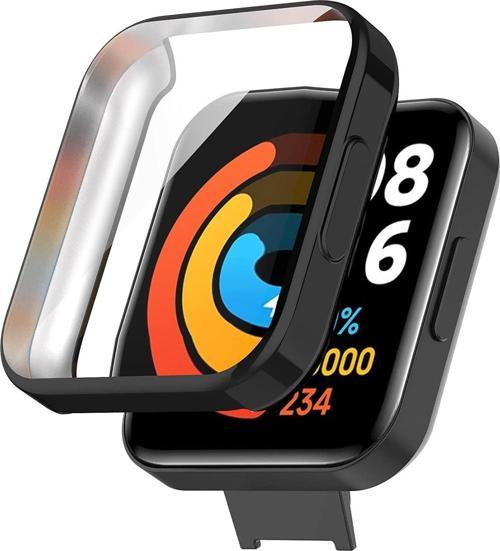 Xiaomi Redmi Watch 2 Lite Kılıf 360 Full Round Soft Silicone Siyah