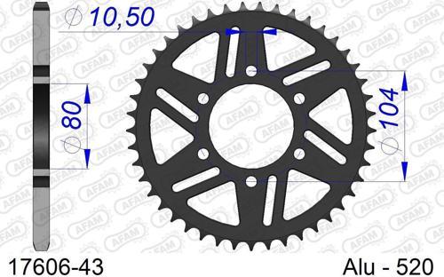 KAWASAKI ZX636 ZX6-R Ninja / Z1000 14-16 ALUMİNYUM ARKA DİŞLİ #520