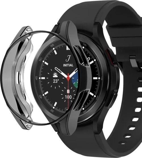 Samsung Galaxy Watch 4 Classic 46mm Kılıf 360 Full Round Soft Silicone Siyah