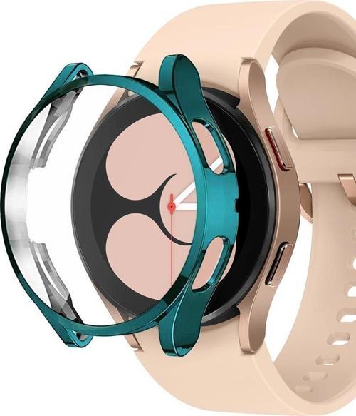Samsung Galaxy Watch 4 44mm Kılıf 360 Full Round Soft Silicone Koyu Yeşil