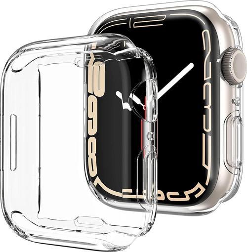 Apple Watch Series 7 41mm Kılıf 360 Full Round Soft Silicone Şeffaf