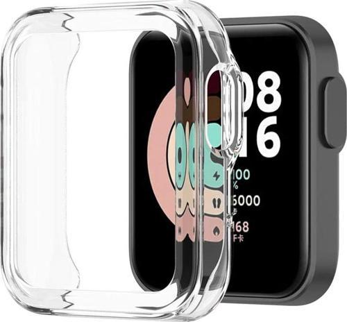 Xiaomi Mi Watch Lite Kılıf 360 Full Round Soft Silicone Şeffaf