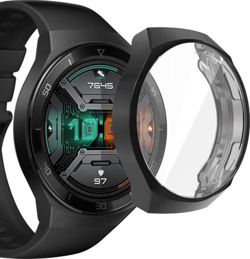 Huawei Watch GT 2e Kılıf 360 Full Round Soft Silicone Siyah