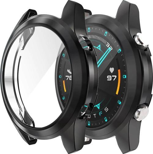 Huawei Watch GT2 46mm Kılıf 360 Full Round Soft Silicone Siyah