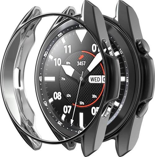 Samsung Galaxy Watch 3 45mm Kılıf 360 Full Round Soft Silicone Siyah