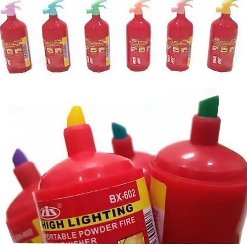 Yangın Tüpü Şekilli Fosforlu Kalem 6 Renk BX-602