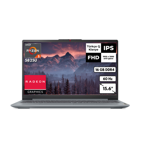 Ideapad Slim 3 AMD R7-5825U 16 GB 1 TBSSD Radeon Graphics 15.6" FHD Windows 11 Pro Taşınabilir Bilgisayar 82XM00U4TXAT13